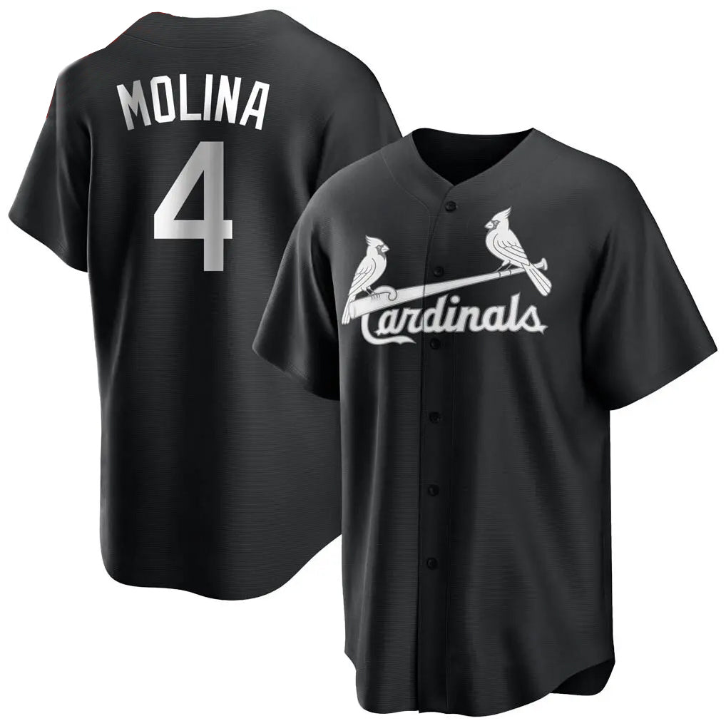 Elroe St. Louis Cardinals #4 Yadier Molina Player Black City Connect Home Limited Stitched Jerseys
