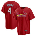 Elroe St. Louis Cardinals #4 Yadier Molina Player Red Home Game Stitched Jerseys