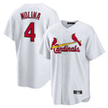 Elroe St. Louis Cardinals #4 Yadier Molina Player White Home Game Stitched Jerseys