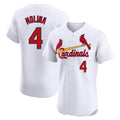 Elroe St. Louis Cardinals #4 Yadier Molina Player White Home Limited Elite Stitched Jerseys