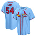 Elroe St. Louis Cardinals #54 Sonny Gray Player Light Blue Home Game Stitched Jerseys