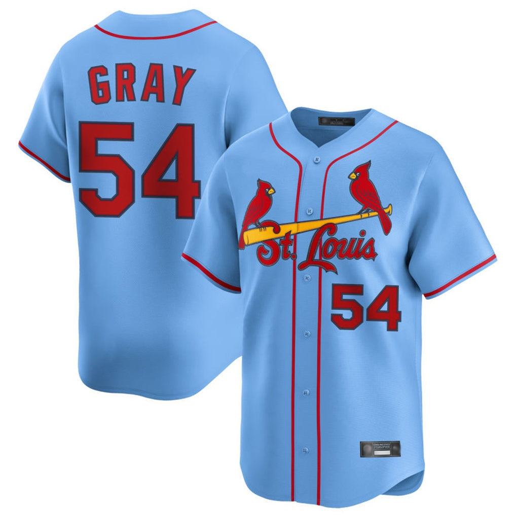 Elroe St. Louis Cardinals #54 Sonny Gray Player Light Blue Home Limited Stitched Jerseys