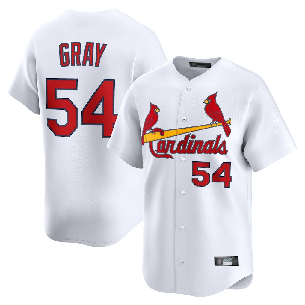 Elroe St. Louis Cardinals #54 Sonny Gray Player White Home Limited Stitched Jerseys