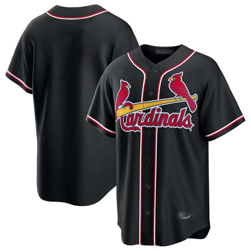 Elroe St. Louis Cardinals Blank Player Black Replica Carbon Fashion Stitched Jerseys
