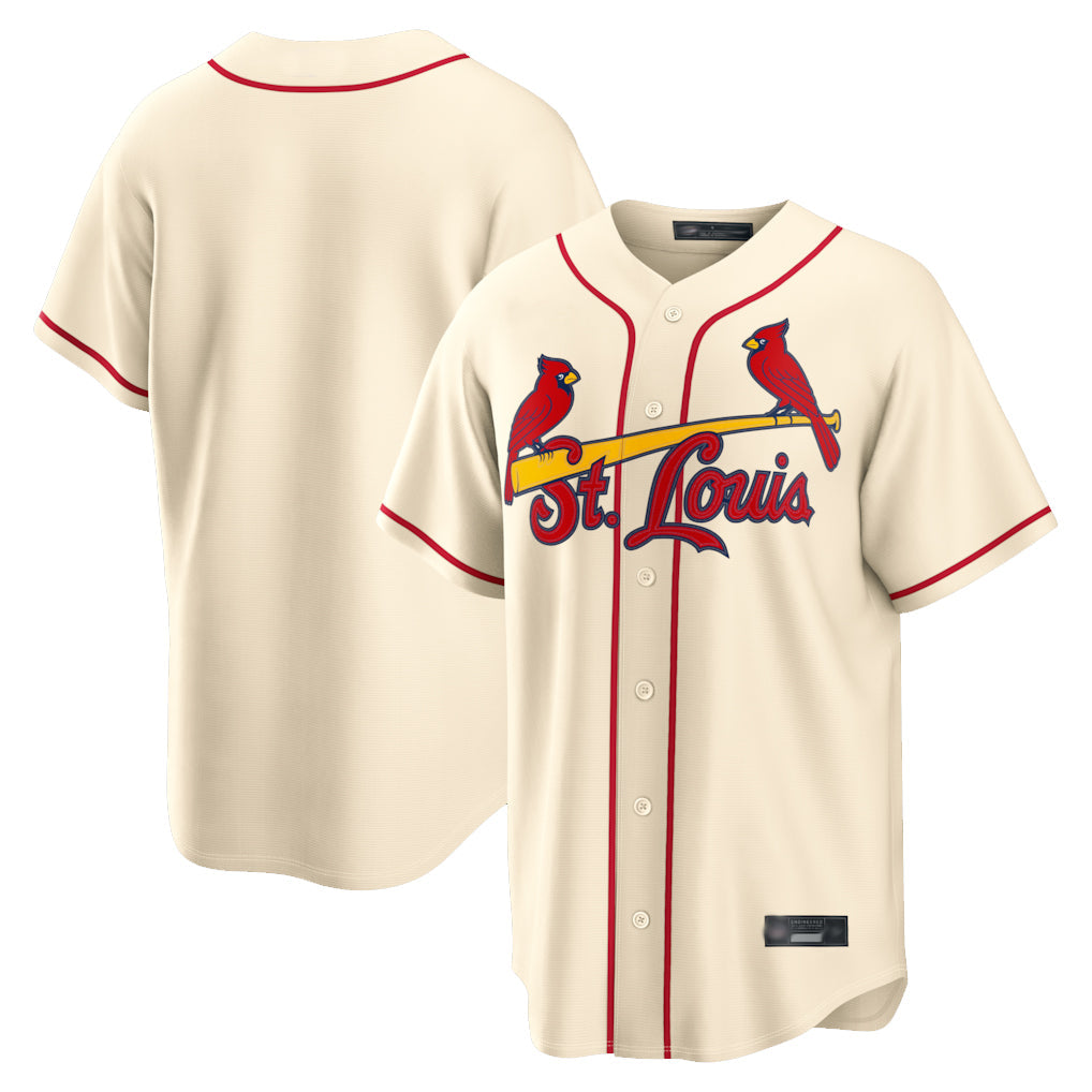 Elroe St. Louis Cardinals Blank Player Cream Home Game Stitched Jerseys
