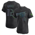 Elroe TB.Rays #12 Wade Boggs Player Black City Connect Home Limited Elite Stitched Jerseys