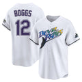 Elroe TB.Rays #12 Wade Boggs Player White City Connect Home Stitched Jerseys