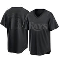 Elroe TB.Rays #13 Junior Caminero Player Black Home Game Stitched Jerseys