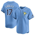 Elroe TB.Rays #17 Jake Fraley Player Light Blue Home Limited Stitched Jerseys