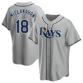 Elroe TB.Rays #18 Shane McClanahan Player Gray Home Game Stitched Jerseys