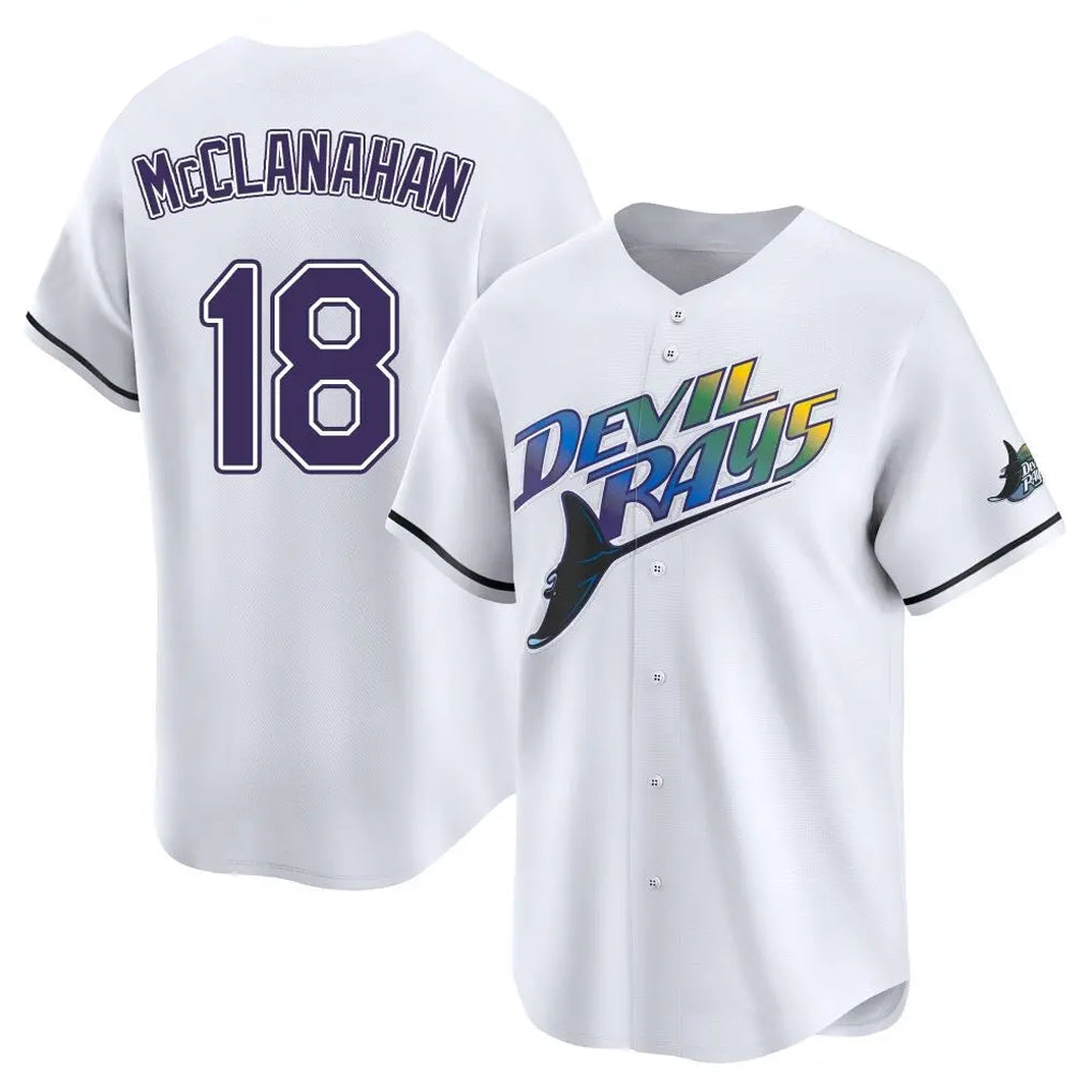Elroe TB.Rays #18 Shane McClanahan Player White City Connect Home Stitched Jerseys