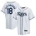 Elroe TB.Rays #18 Shane McClanahan Player White Home Game Stitched Jerseys