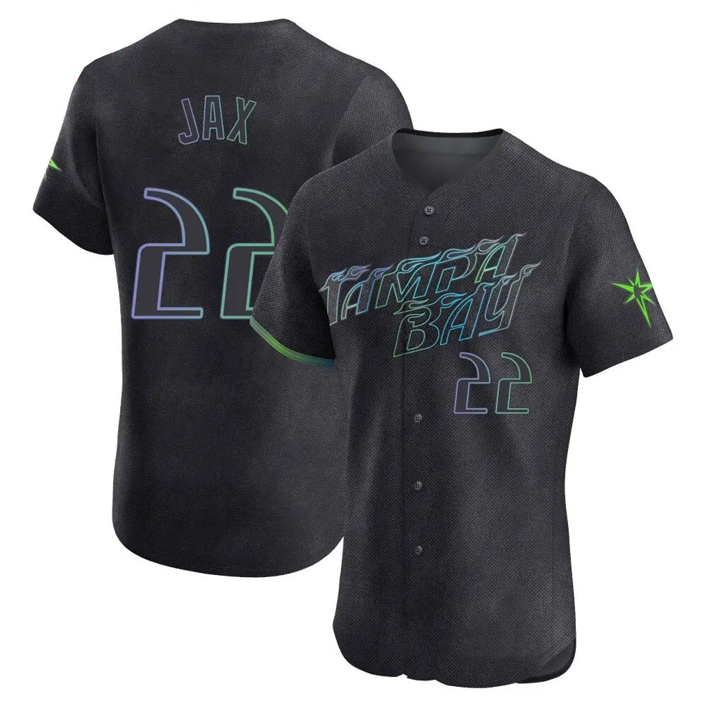 Elroe TB.Rays #22 Griffin Jax Player Black City Connect Home Limited Elite Stitched Jerseys