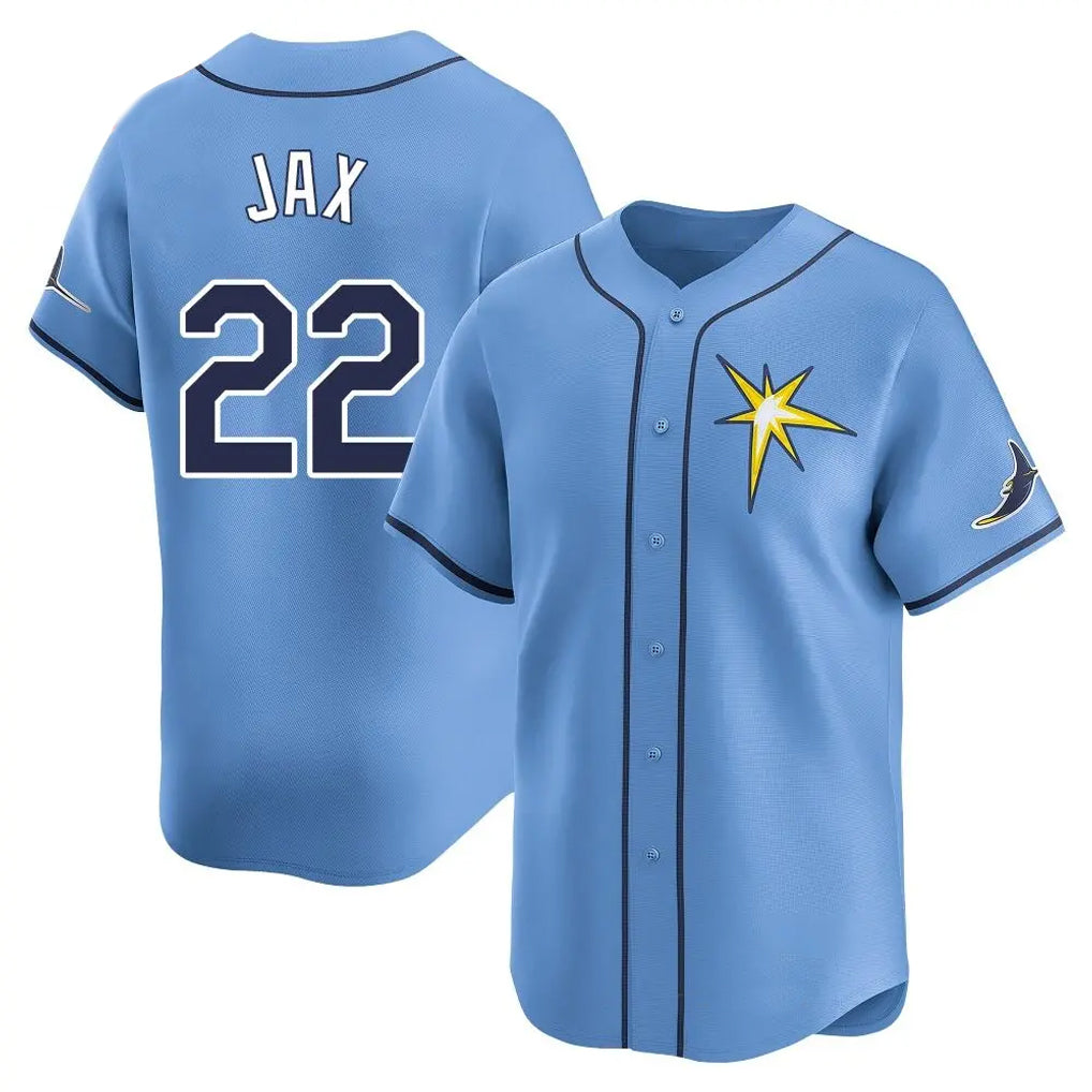 Elroe TB.Rays #22 Griffin Jax Player Light Blue Home Limited Stitched Jerseys