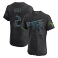 Elroe TB.Rays #2 Yandy Diaz Player Black City Connect Home Limited Elite Stitched Jerseys