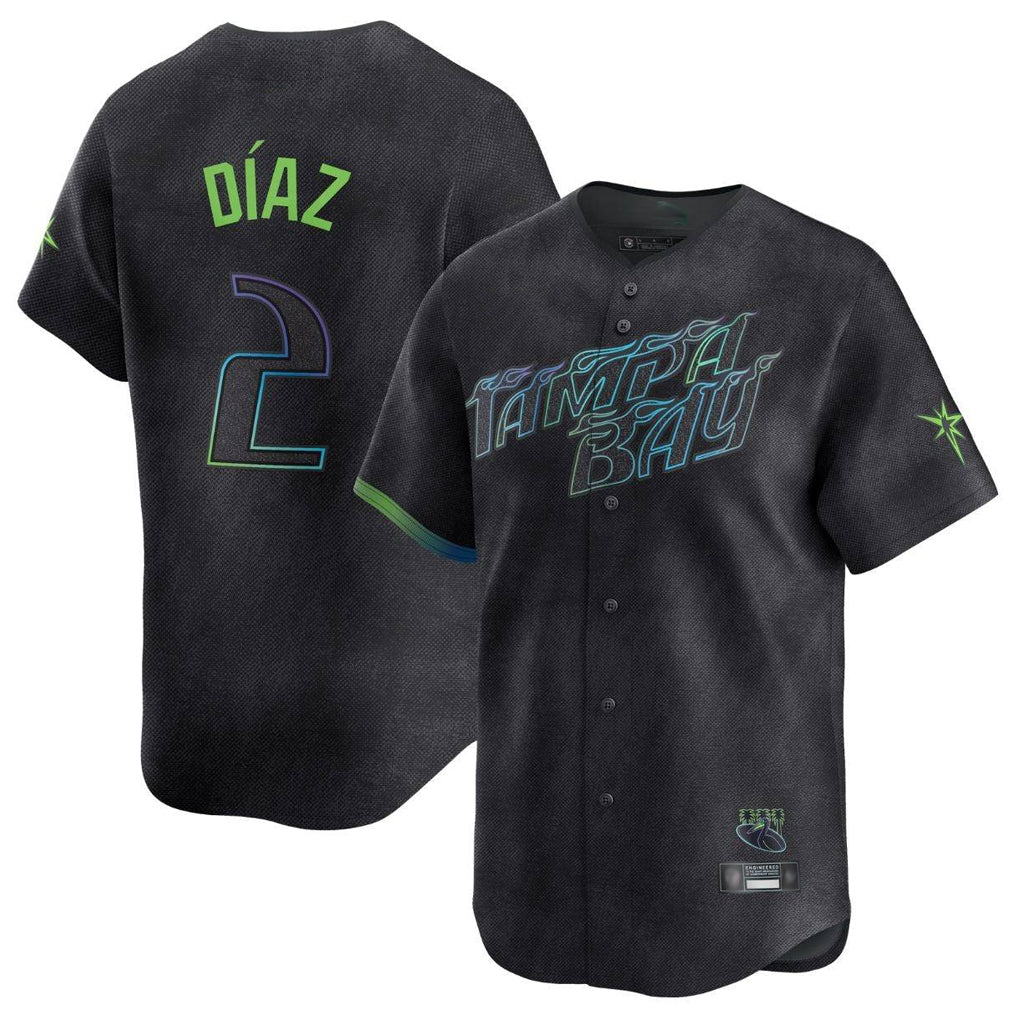 Elroe TB.Rays #2 Yandy Diaz Player Black City Connect Home Limited Stitched Jerseys