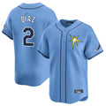 Elroe TB.Rays #2 Yandy Diaz Player Light Blue Home Limited Stitched Jerseys