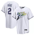 Elroe TB.Rays #2 Yandy Diaz Player White City Connect Home Stitched Jerseys