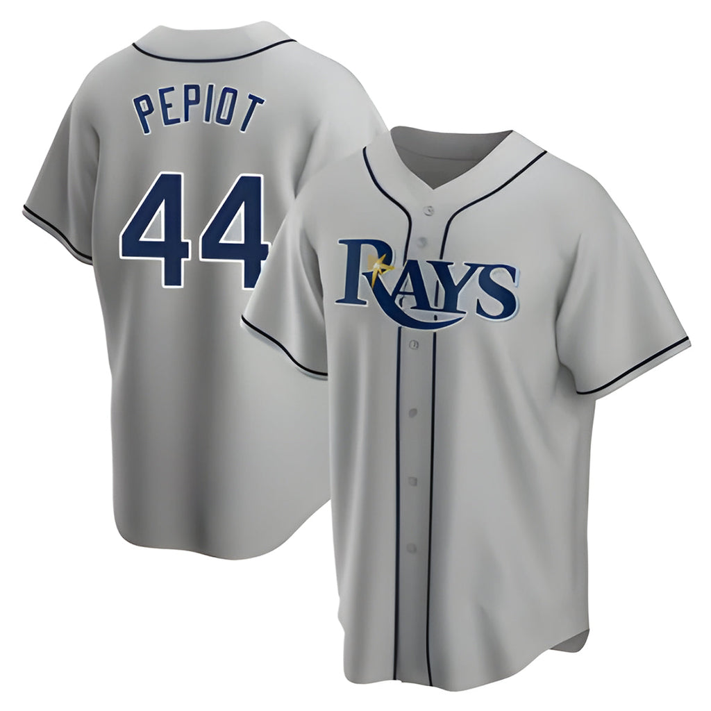 Elroe TB.Rays #44 Ryan Pepiot Player Gray Home Game Stitched Jerseys