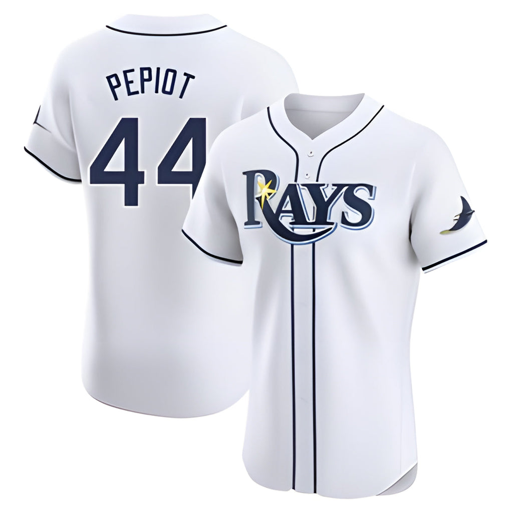 Elroe TB.Rays #44 Ryan Pepiot Player White Home Limited Elite Stitched Jerseys