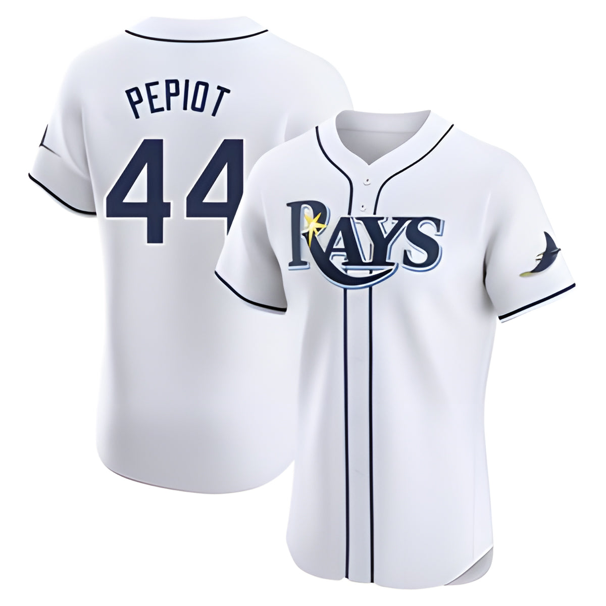 Elroe TB.Rays #44 Ryan Pepiot Player White Home Limited Elite Stitched Jerseys