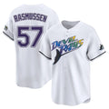 Elroe TB.Rays #57 Drew Rasmussen Player White City Connect Home Stitched Jerseys