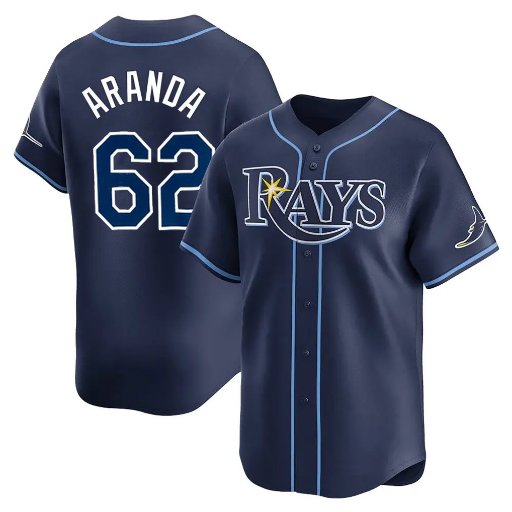 Elroe TB.Rays #62 Jonathan Aranda Player Navy Home Limited Stitched Jerseys