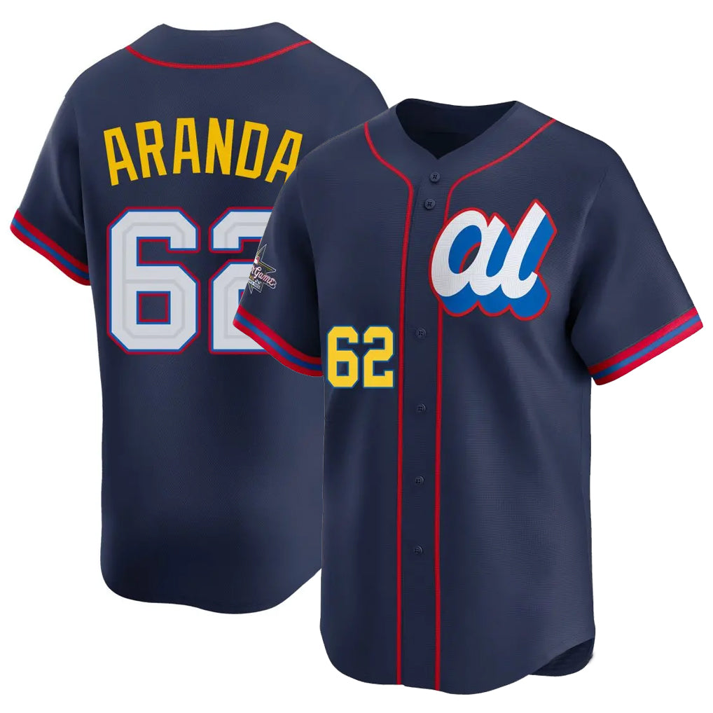 Elroe TB.Rays #62 Jonathan Aranda Player Navy Limited American League All-Star Edition Stitched Jerseys