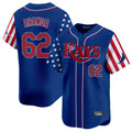 Elroe TB.Rays #62 Jonathan Aranda Player Royal 2025 Independence Day Vapor Premier Limited Stitched Jerseys