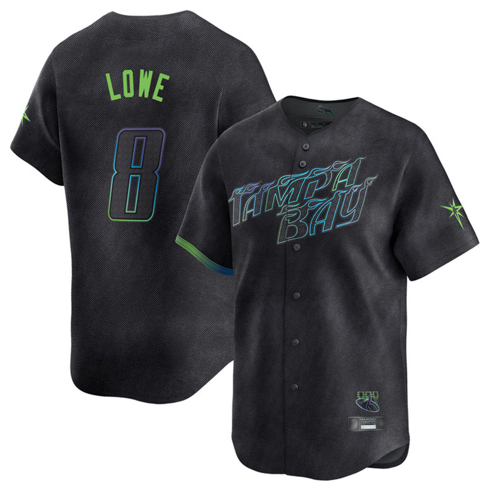 Elroe TB.Rays #8 Brandon Lowe Player Black City Connect Home Limited Stitched Jerseys
