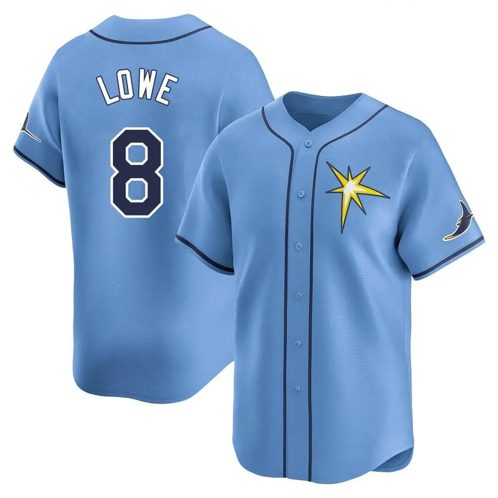 Elroe TB.Rays #8 Brandon Lowe Player Light Blue Home Limited Stitched Jerseys