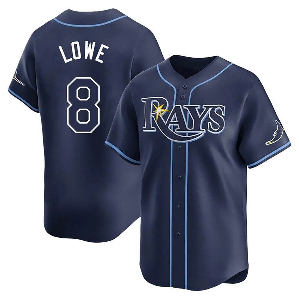 Elroe TB.Rays #8 Brandon Lowe Player Navy Home Limited Stitched Jerseys