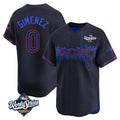 Elroe T.Blue Jays #0 Andres Gimenez Player Black 2025 World Series City Connect Stitched Jerseys