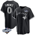 Elroe T.Blue Jays #0 Andres Gimenez Player Black 2025 World Series Game Stitched Jerseys