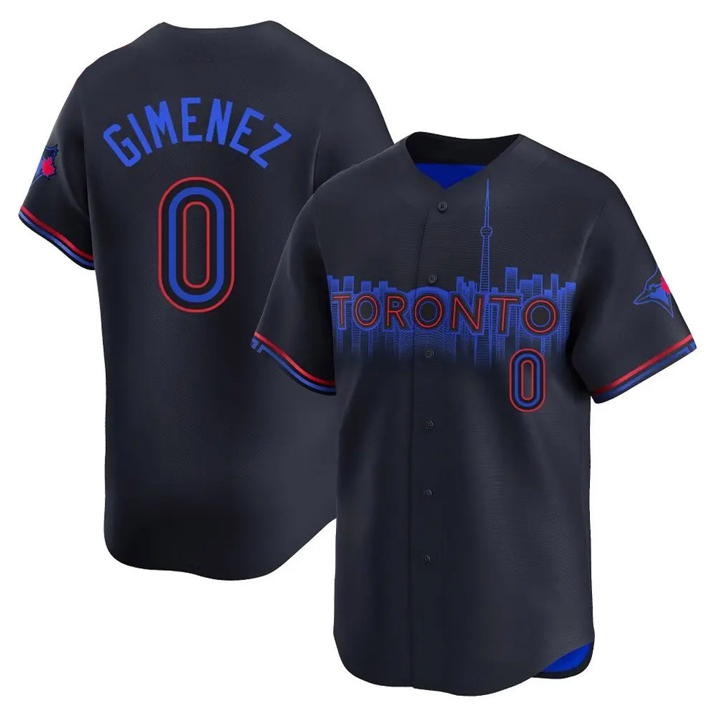 Elroe T.Blue Jays #0 Andres Gimenez Player Black City Connect Limited Stitched Jerseys