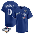 Elroe T.Blue Jays #0 Andres Gimenez Player Royal 2025 World Series Limited Stitched Jerseys