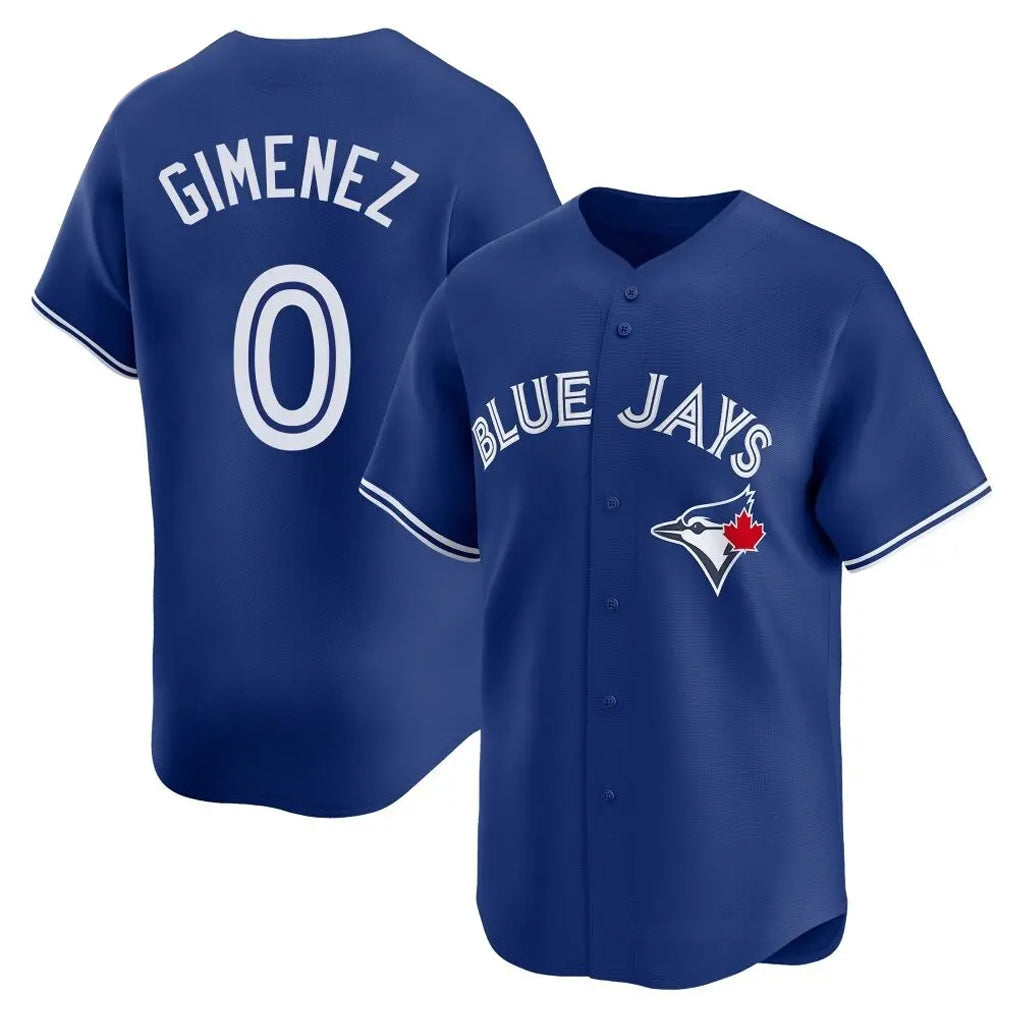 Elroe T.Blue Jays #0 Andres Gimenez Player Royal Home Game Stitched Jerseys