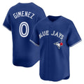 Elroe T.Blue Jays #0 Andres Gimenez Player Royal Home Game Stitched Jerseys