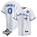 Elroe T.Blue Jays #0 Andres Gimenez Player White 2025 World Series Game Stitched Jerseys
