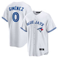 Elroe T.Blue Jays #0 Andres Gimenez Player White Home Game Stitched Jerseys