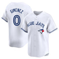 Elroe T.Blue Jays #0 Andres Gimenez Player White Home Limited Stitched Jerseys