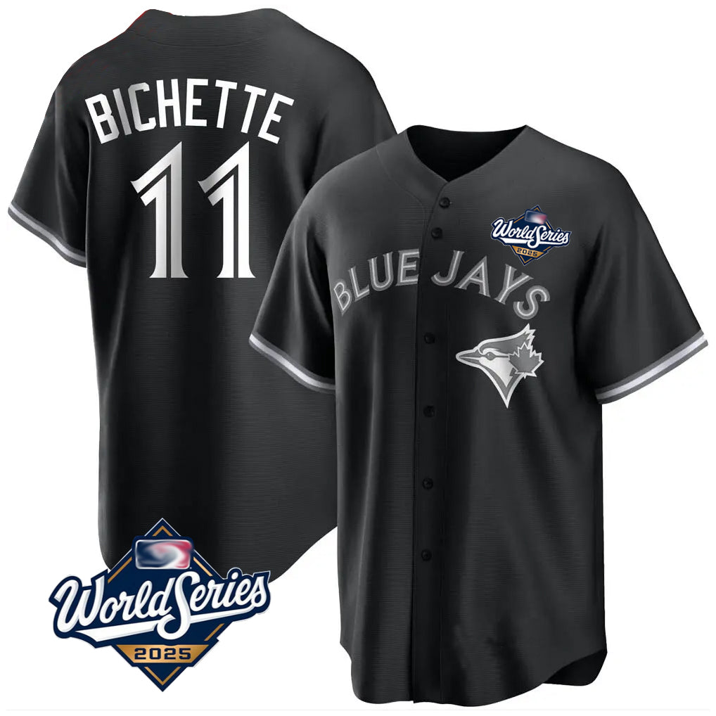 Elroe T.Blue Jays #11 Bo Bichette Player Black 2025 World Series Game Stitched Jerseys