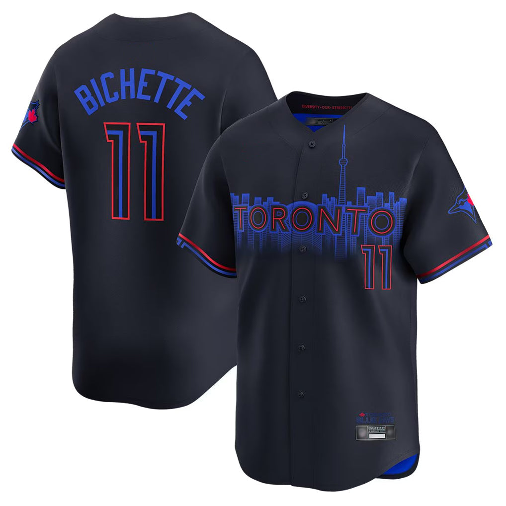 Elroe T.Blue Jays #11 Bo Bichette Player Black City Connect Limited Home Stitched Jerseys