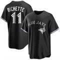 Elroe T.Blue Jays #11 Bo Bichette Player Black Home Game Stitched Jerseys
