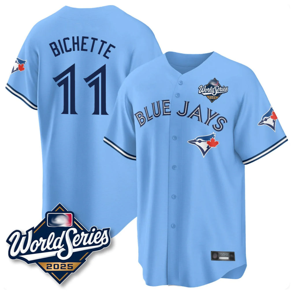 Elroe T.Blue Jays #11 Bo Bichette Player Blue 2025 World Series Game Stitched Jerseys