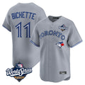 Elroe T.Blue Jays #11 Bo Bichette Player Gray 2025 World Series Limited Home Stitched Jerseys