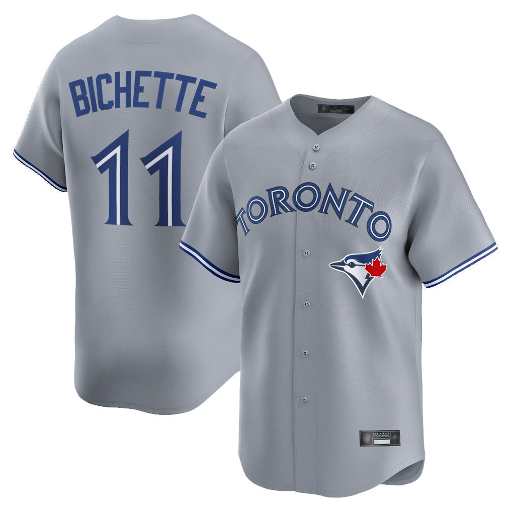Elroe T.Blue Jays #11 Bo Bichette Player Gray Home Limited Stitched Jerseys