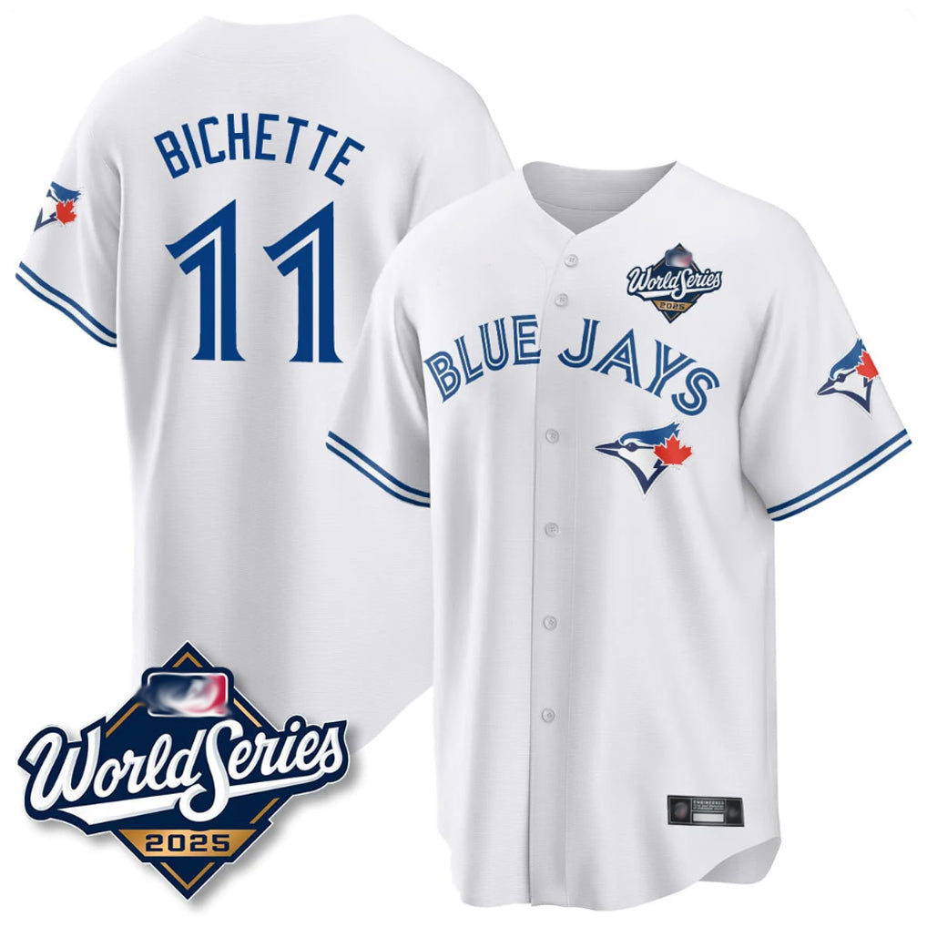 Elroe T.Blue Jays #11 Bo Bichette Player White 2025 World Series Game Stitched Jerseys
