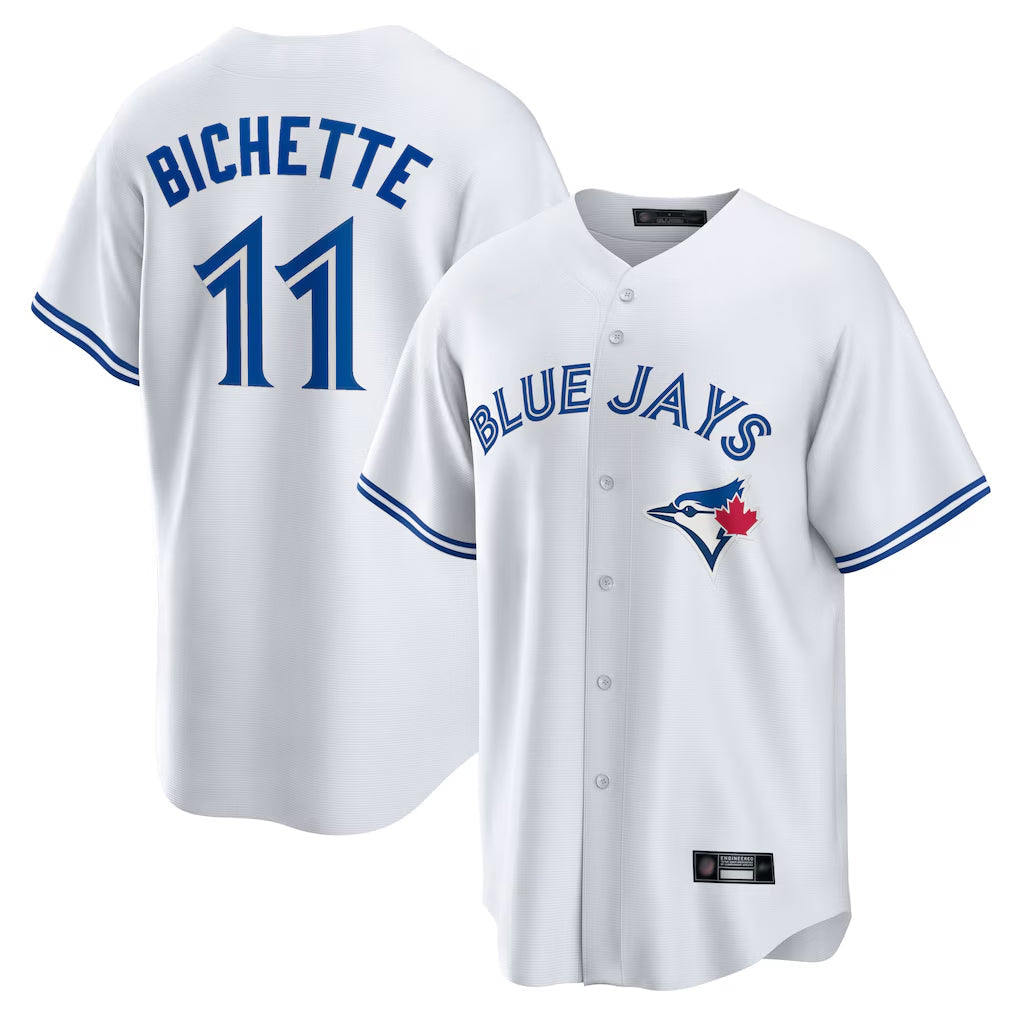 Elroe T.Blue Jays #11 Bo Bichette Player White Home Limited Stitched Jerseys