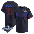 Elroe T.Blue Jays #15 Chad Green Player Black&Blue 2025 World Series City Connect Stitched Jerseys